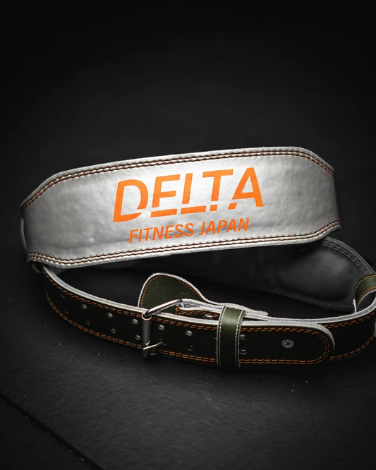 DELTA FITNESS ORIGINAL LEATHER LIFTING BELT V3(SILVER)