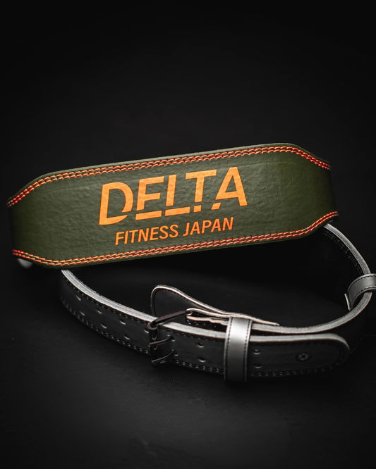 DELTA FITNESS ORIGINAL LEATHER LIFTING BELT V3(ARMY GREEN)