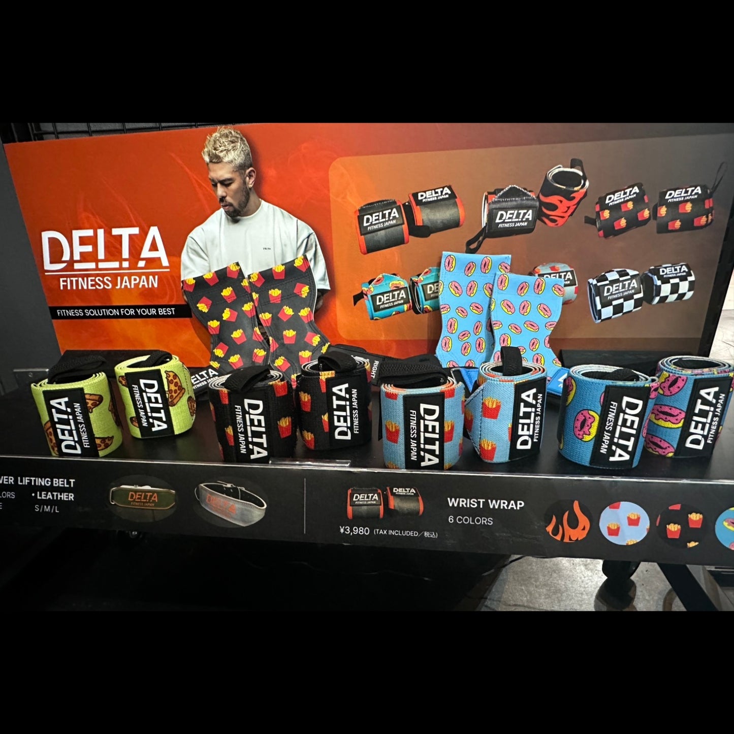 DELTA FITNESS Original Wrist Wraps V3(PIZZA(YELLOW-GREEN))
