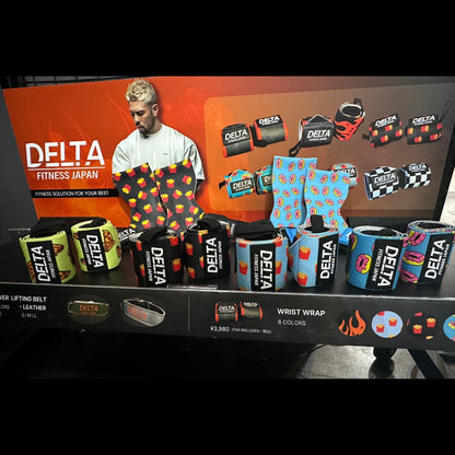 DELTA FITNESS Original Wrist Wraps V3(PIZZA(YELLOW-GREEN))