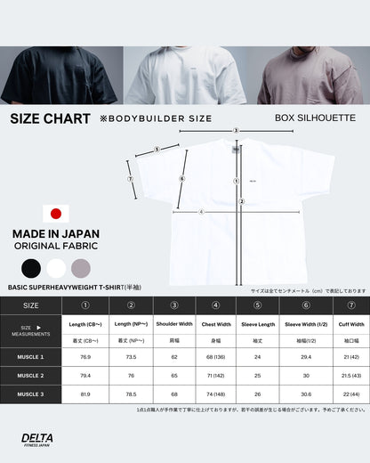 BASIC SUPERHEAVYWEIGHT T-SHIRT (SHORT SLEEVE) BLACK