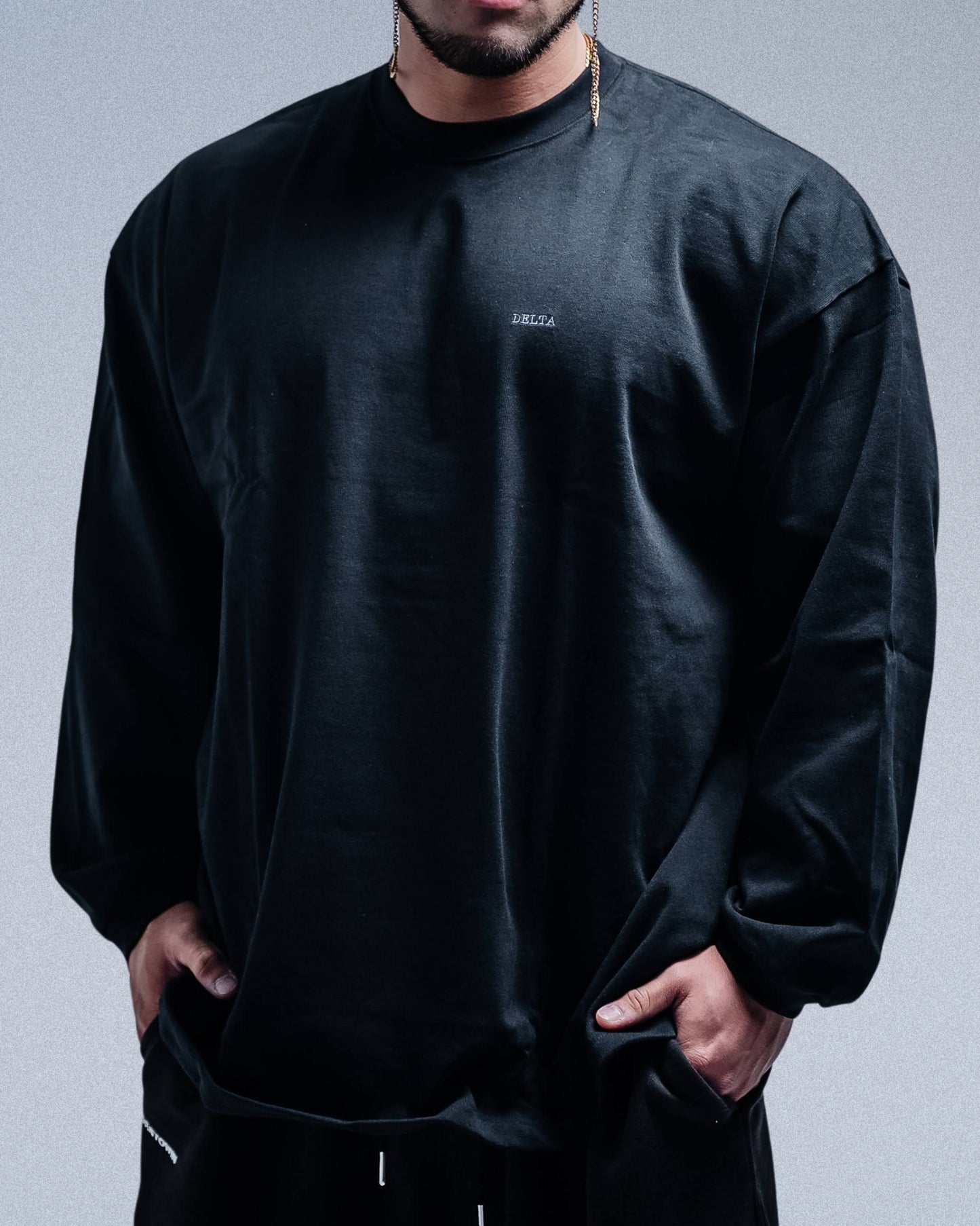BASIC SUPERHEAVYWEIGHT T-SHIRT (LONG SLEEVE) BLACK