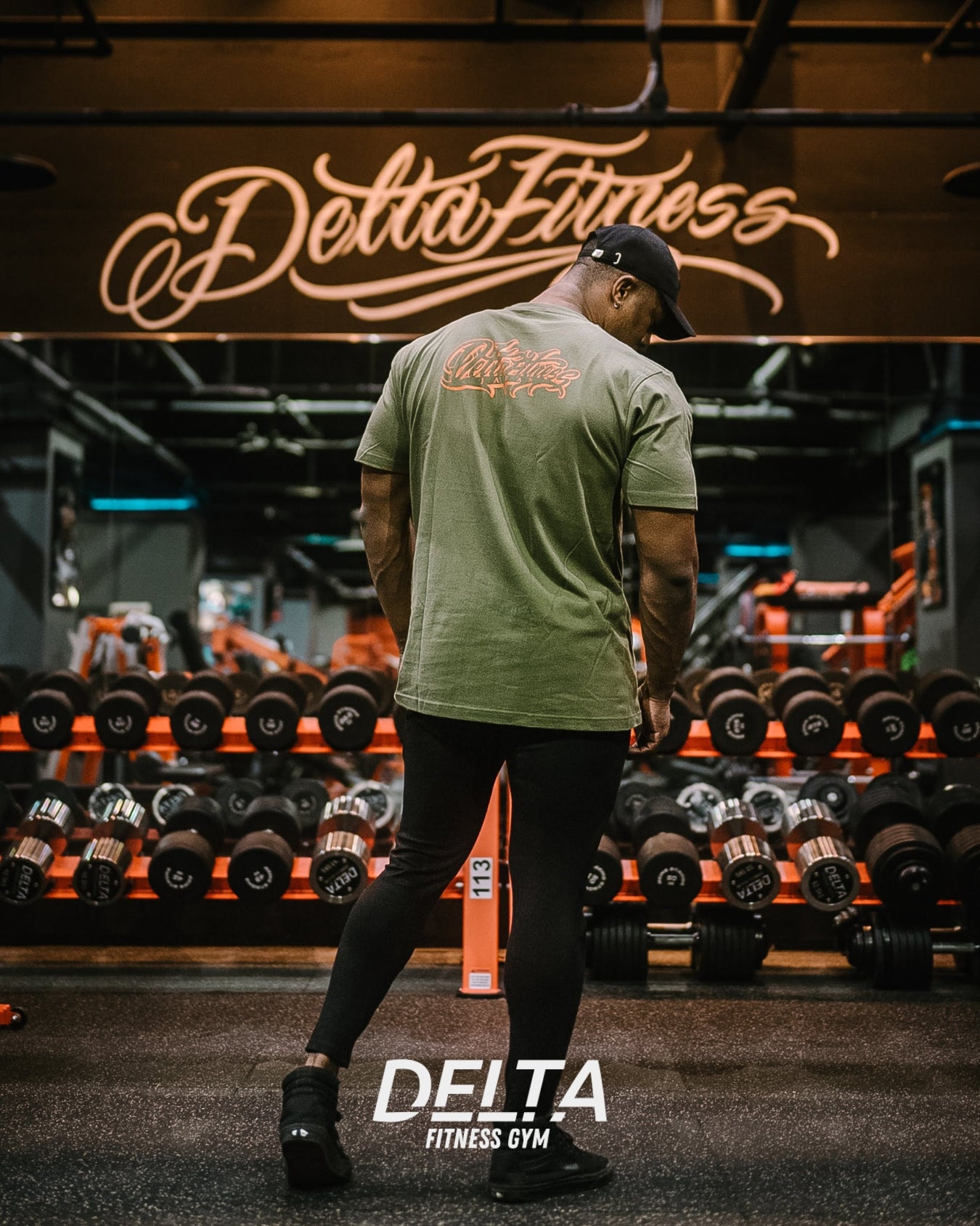 DELTA FITNESS GYM T-SHIRT (BLACK)