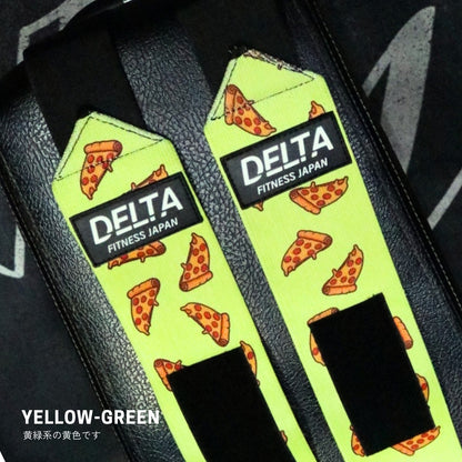 DELTA FITNESS Original Wrist Wraps V3(PIZZA(YELLOW-GREEN))