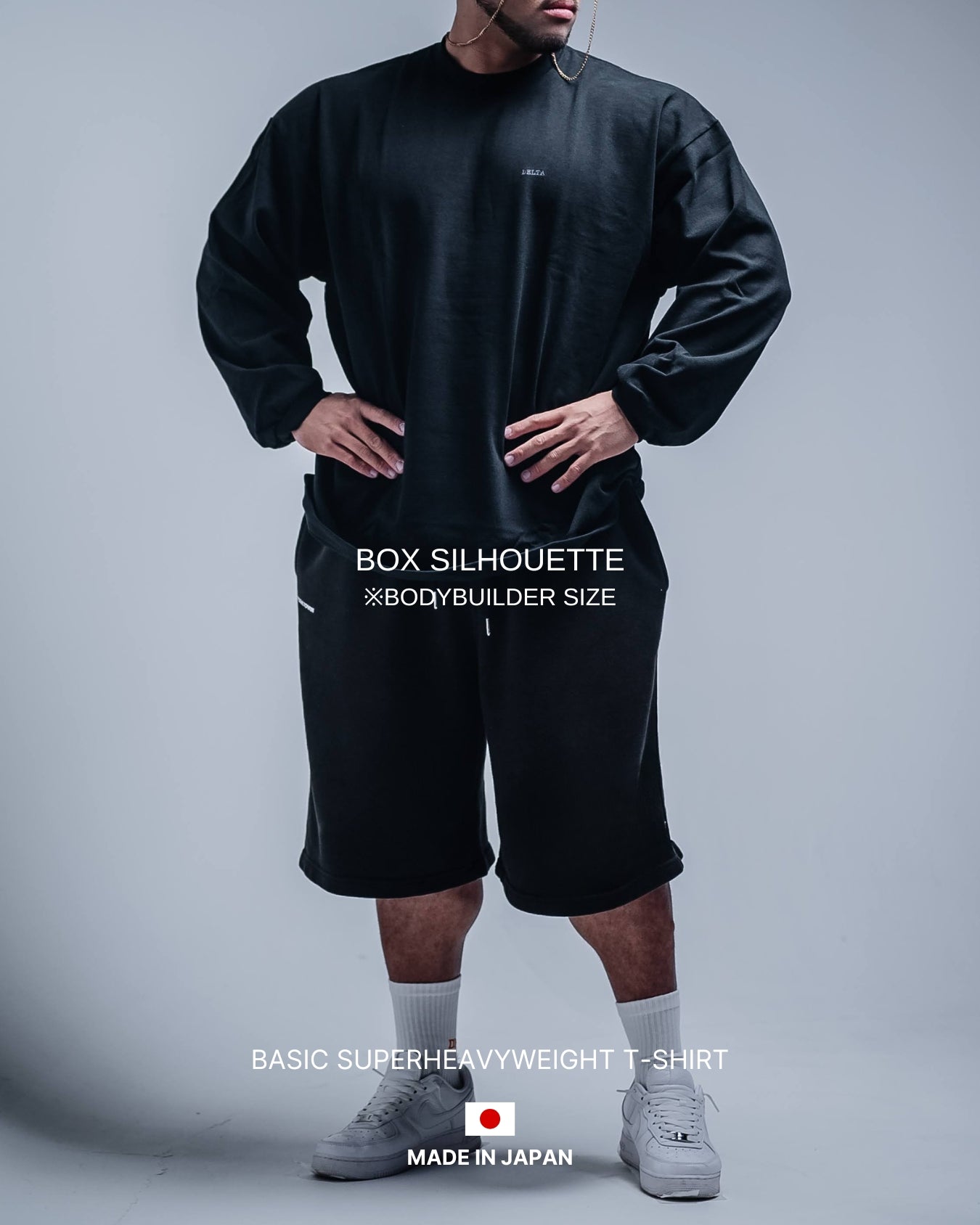 BASIC SUPERHEAVYWEIGHT T-SHIRT (LONG SLEEVE) BLACK
