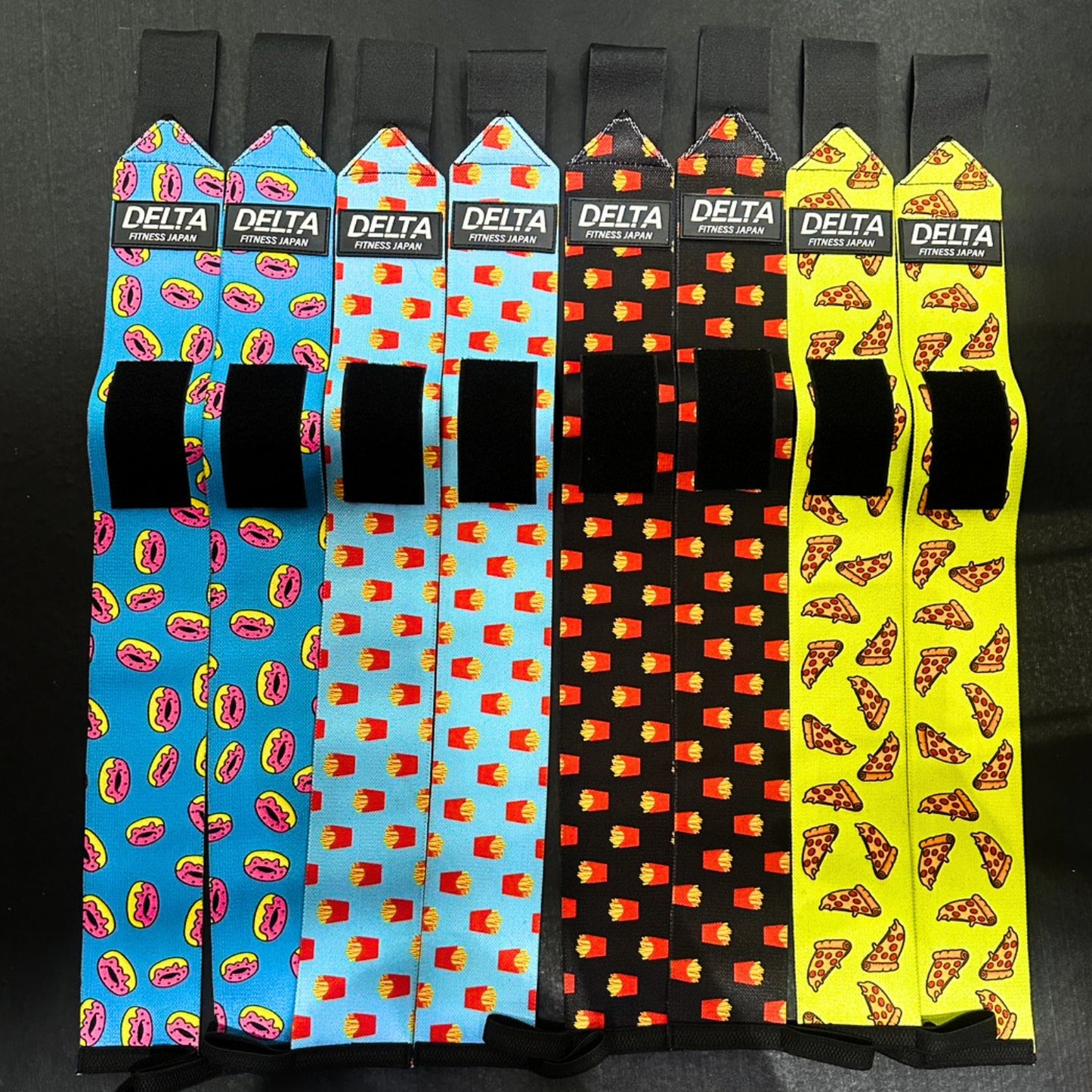 DELTA FITNESS Original Wrist Wraps V3(PIZZA(YELLOW-GREEN))