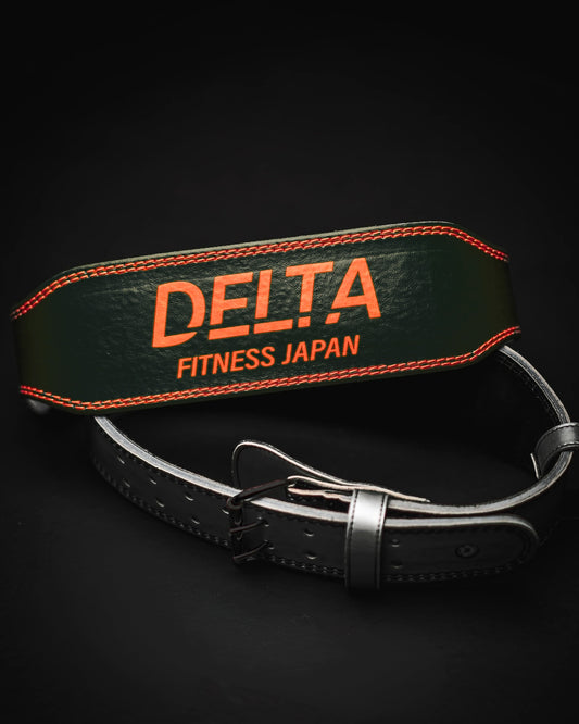 DELTA FITNESS ORIGINAL LEATHER LIFTING BELT V3(ARMY GREEN)