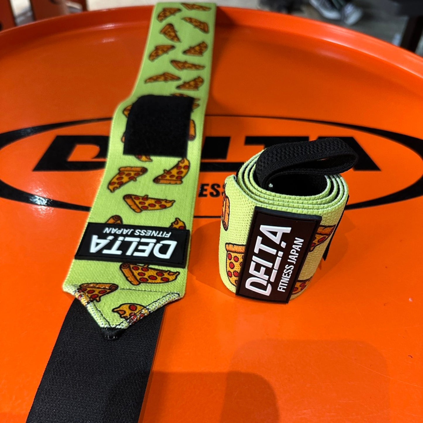 DELTA FITNESS Original Wrist Wraps V3(PIZZA(YELLOW-GREEN))